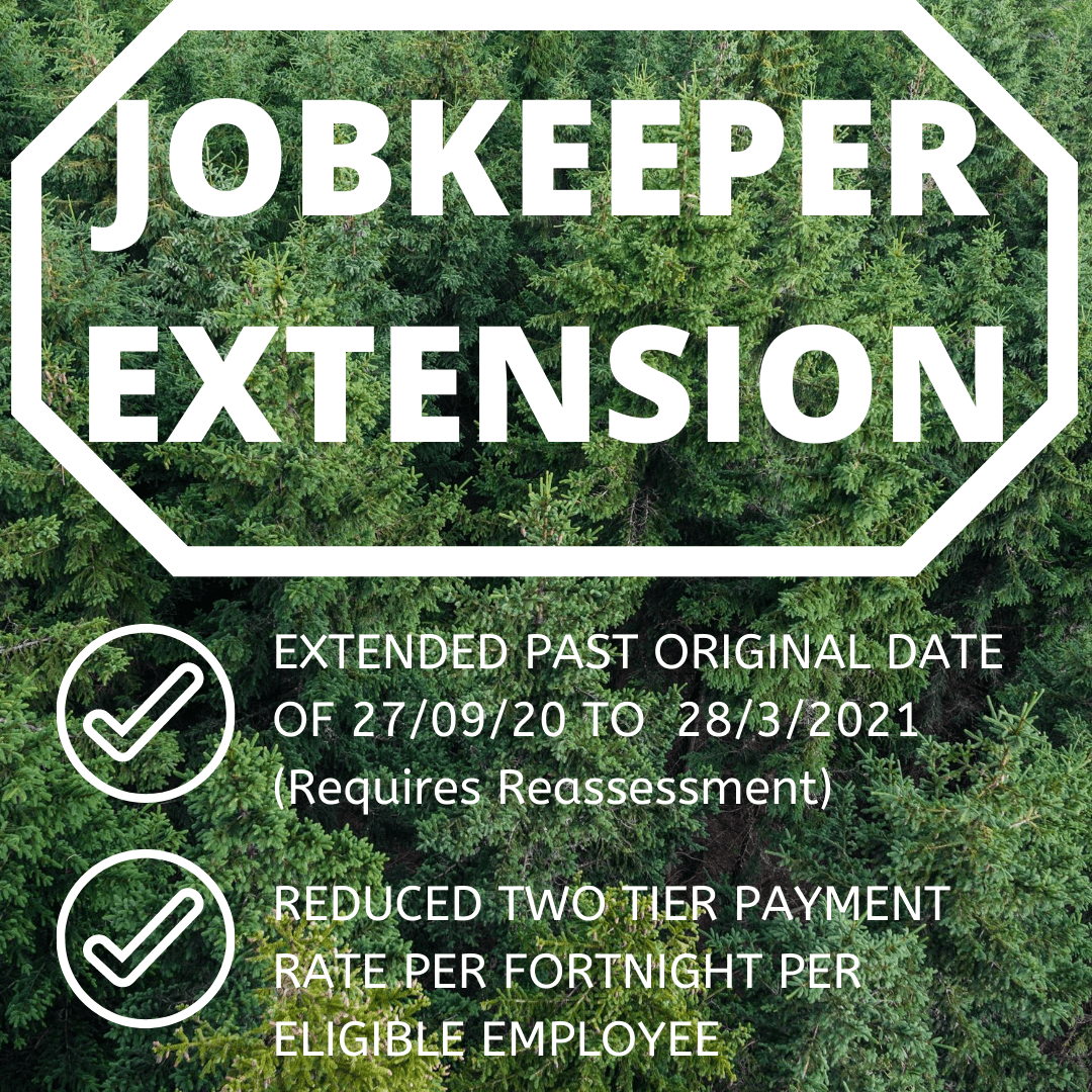 JobKeeper Payment Scheme - Extension and Changes